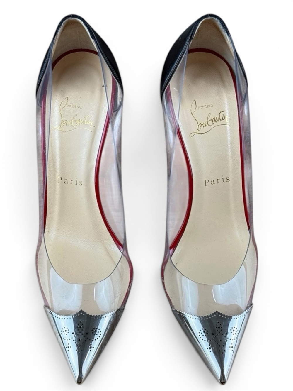 Christian Louboutin transparent PVC pointed-toe pumps - Picture 5 of 15